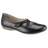 Riemchenballerina JOSEF SEIBEL "Fiona 39", Damen, Gr. 38, schwarz, Leder, klassisch, Schuhe Riemchenballerina, Festtagsschuh, Slipper, Komfortschuh mit überkreuztem Gummizug