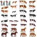 Evemodel-Animaux de la ferme avec figurines modèles de trains chevaux vaches échelle 1:87 36