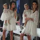 Vêtements assortis pour la famille robe en dentelle florale pour femmes mini robe pour bébé fille