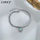 Ciaxy-Bracelets doubles en argent pour femme bijoux uniques breloque Aurora Moonstone Love