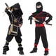 Costumes d'halloween pour enfants Costume de Ninja Cosplay pour garçons et filles déguisement de