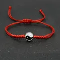 Tai Chi Yin Yang – Bracelet à breloques pour Couple tressé à la main corde réglable Bracelets en