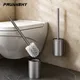 HOToilet-Porte-brosse de toilette en aluminium support mural sans perceuse durable vertical