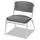 Rough N Ready Series Big &amp; Tall Stackable Chair, Charcoal/Silver, 4/Carton