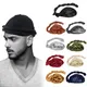 Turban élastique avec doublure en satin pour homme bandana extensible casquette indienne