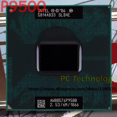 Processeur Intel Core 2 Duo P9500 2.53G 6M 1066MHz pour ordinateur portable SLGE8 SLB4E