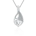 CLUCI-Cage pendentif en argent Sterling 925 | 3 pièces goutte d'eau cône creux perle médaillon