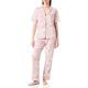 Women'secret Damen Pyjama Hemdlook 100% Baumwolle Blumen Rosa Pyjamaset, XS