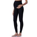 POSHDIVAH Damen Umstandsleggings über dem Bauch Schwangerschaft Yoga Hosen Active Wear Workout Leggings, schwarz, Mittel