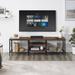 VECELO Large TV Console and TV Cabinet Industrial Entertainment Center for TVs up to 77, TV Stand