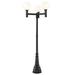 Z-Lite Black 3-Light 107.5" H Lamp Post (Full) Aluminium/Metal in Black/Gray | 107.5 H x 39 W x 39 D in | Wayfair 597BP3-564P-BK