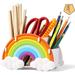 GN109 Silicone Pencil Holder, Cute Rainbow Decor Art Pencil Holder For Girl | 3.93 H x 6.29 W x 3.26 D in | Wayfair 2963BH0RL65GF8312T