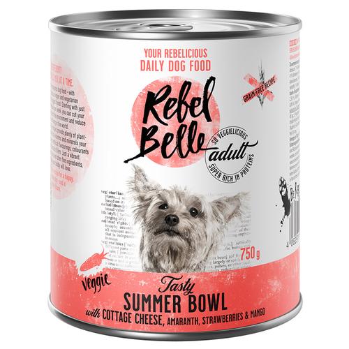 12 x 750 g Sparpaket Adult Tasty Summer Bowl - veggie Rebel Belle Hundefutter nass