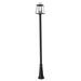 17 Stories Black 1-Light 113.25" H Lamp Post (Full) Aluminium/Metal in Black/Gray | 113.25 H x 10.25 W x 10.25 D in | Wayfair