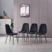 George Oliver Janziel Velvet Side Chair Wood/Upholstered/Velvet in Black | 33.15 H x 17.55 W x 20.67 D in | Wayfair