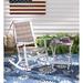 Latitude Run® Carberg Outdoor Rocking Solid Wood Chair w/ Cushions in Gray/White | 39.17 H x 25.59 W x 33.46 D in | Wayfair