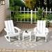 Beachcrest Home™ Leta Outdoor Rocking Chair Plastic/Resin/Wood in White | 37.8 H x 29.5 W x 34.3 D in | Wayfair 943D096A741847AD845E83F652DAC1E3