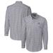 Men's Cutter & Buck Charcoal Northwestern Wildcats Easy Care Stretch Gingham Long Sleeve Button-Down Shirt