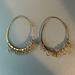 Anthropologie Jewelry | Anthropologie Beaded Hoop Earrings | Color: Gold | Size: Os