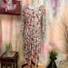 Jessica Simpson Dresses | Jessica Simpson Floral Asymmetrical Viscose Dress With 3/4 Sleeves | Color: Red/White | Size: 2x