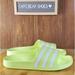 Adidas Shoes | Adidas Original Adilette Aqua Slide Sandals Yellow/White/Yellow Wmn Sz 10 Fy8105 | Color: White/Yellow | Size: 10