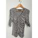 Anthropologie Tops | Anthropologie Sunday In Brooklyn Sz S Gray Ruched Stretch Long Sleeve Jersey Top | Color: Gray | Size: S