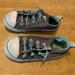 Converse Shoes | Converse All Star Gray Low Top Sneaker Shoes Toddler 10 Elastic Laces Mint Green | Color: Gray/Green | Size: 10g