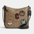 Coach Bags | Coach Ellie File Bag In Signature Canvas With Disco Patches Crossbody Bag | Color: Black/Tan | Size: Os