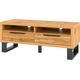 Lowboard HELVETIA "Halle" Sideboards Gr. B/H/T: 124 cm x 50 cm x 50 cm, 2, braun (wotan eichefarben, schwarz) Lowboards