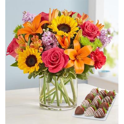 1-800-Flowers Flower Delivery Floral Embrace W/ Strawberries Xl