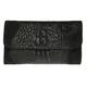 Girly Handbags Womens Croc Suede Clutch Bag Italian Leather - Black