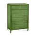 Birch Lane™ Deitrich 7 Drawer 38" W Chest Wicker/Rattan in Green/White | 55 H x 38 W x 20 D in | Wayfair 045F108327514B189AEE142D6B4227D1