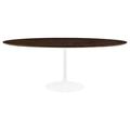 Everly Quinn Lippa 78" Oval Wood Grain Dining Table Metal in Brown | 28.5 H x 47 W in | Wayfair FF757EB1123C41F3AB1013E1C7CC7401