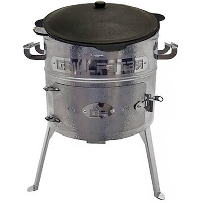 Grillpeter - Utschak Aidos Edelstahl 1,5 mm mit Kazan aus Gusseisen 10L Image