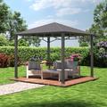 3x3 m Hardtop Gartenpavillon, ohne Seitenteile