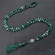 Collier Mala en pierre d'agate verte naturelle 6mm perles de prière de Yoga fait à la main