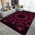 Grand tapis 3D antidérapant de style nordique moquette de sol pour salon chambre à coucher