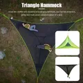 Hamac de camping portable lit-balançoire à 3 points pliable aérien triangulaire avec sac de