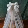Épingle à cheveux en voile de mariage blanc petit voile court nœud de mariée douce robe de