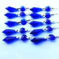 Prisme en cristal à facettes multiples pour lustre 150 pièces 36mm cristal bleu pendentif avec