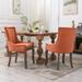 Orange Fabric Dining Chair Side Chair, Set of 2