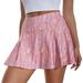 Wendunide 2024 Clearance Sales Skirts for Women Women s Print Tennis Skirt Sport Golf Shorts Skirt High Waist Pleated Mini Running Skirt Skirt Pink M