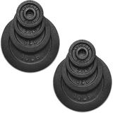 Yes4All 1.15 inch Cast Iron Weight Plates Set for Dumbbells Standard Dumbbell Plates Set (1.25 + 2.5 + 5 + 10) lbs - Pair