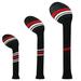 LeFeng 3Pcs Golf Club Covers Knitted Golf Club Covers for 460cc Driver Fairway Woods and Hybrid Without Pom Pom