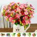 Artificial Daisy Flowers 28 Heads Fake Wildflowers Artificial Orchid Silk Cloth Flower 6 Pack
