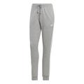 Adidas Sportswear Essentials 3-Streifen French Terry Cuffed Hose Damen medium grey heather, Gr. L, Baumwolle