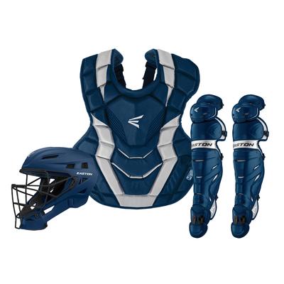 Easton ELITE X Intermediate Catcher's Box Set - Ages 13-15 Navy/Silver