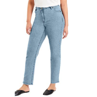 Plus Size Women's June Fit Straight-Leg Jeans by June+Vie in Light Blue (Size 24 W)