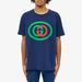 Gucci Shirts | Gucci Tee Vintage Oval Interlocking Gg Logo | Color: Blue/Green | Size: M