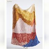 Anthropologie Bedding | Anthropologie Mountain Wool Throw Blanket | Color: Blue/Orange | Size: Os